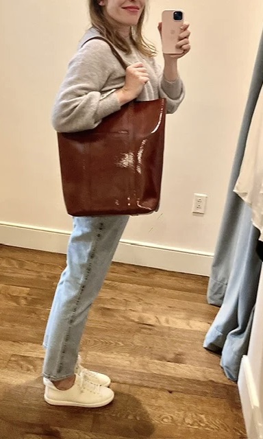 sezane tote patent