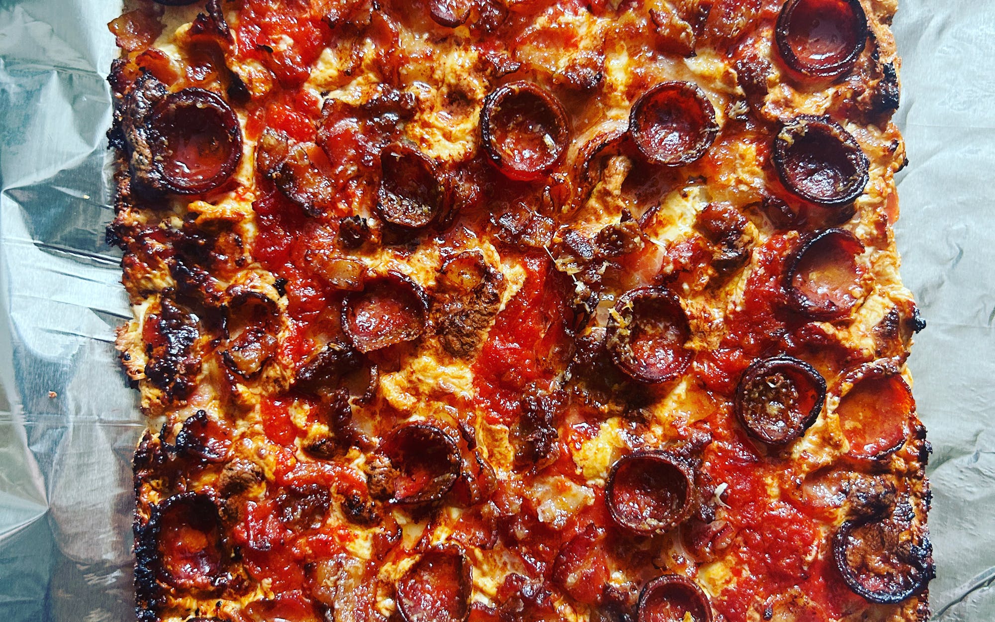 Detroit style pizza Nates